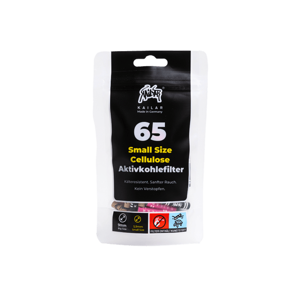 65 Cellulose Slim filtre à charbon actif