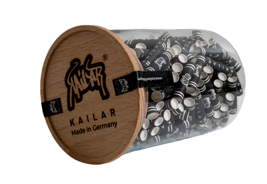 BIG SIZE (9mm) Cellulose Aktivkohlefilter im Glas