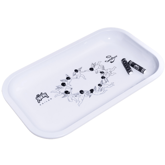 Kailar Rolling Tray 27 x 16,5 cm, plateau de mélange blanc