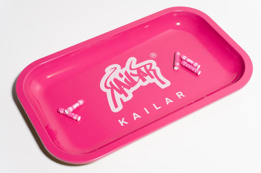 Kailar Rolling Tray Pink
