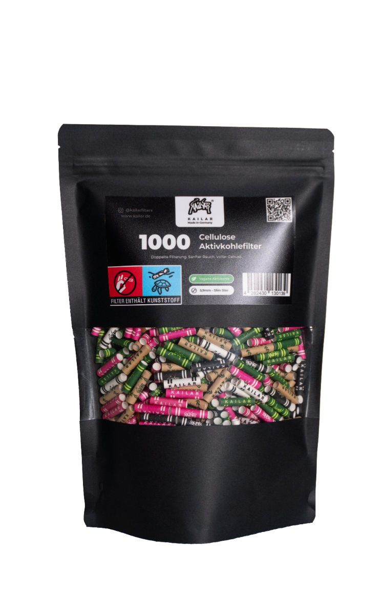 1000 Cellulose Slim Aktivkohlefilter
