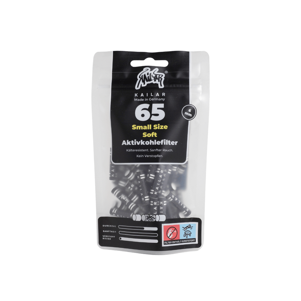 65 Cellulose Slim filtre à charbon actif