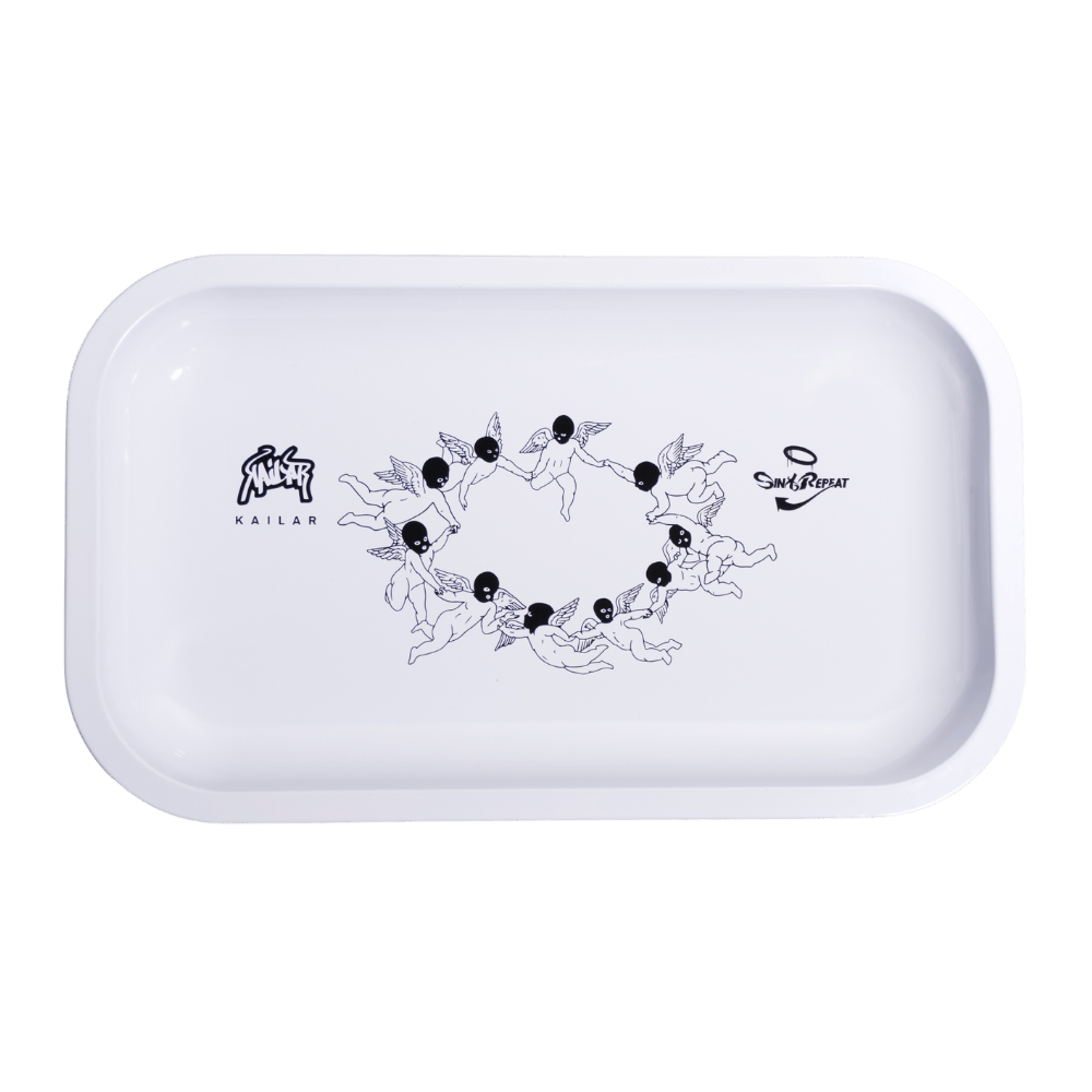 Kailar Rolling Tray 27 x 16,5 cm, plateau de mélange blanc
