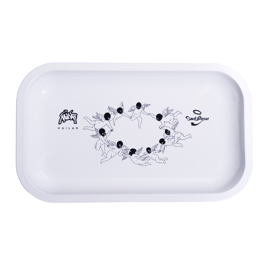 Kailar Rolling Tray 27 x 16,5 cm, plateau de mélange blanc
