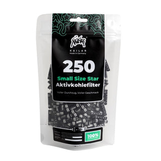 250 Small Size Star Papier Aktivkohlefilter