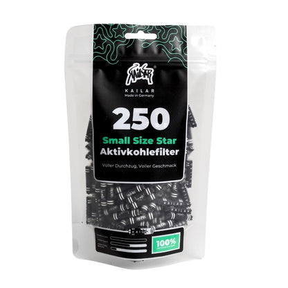 250 Small Size Star Papier Aktivkohlefilter