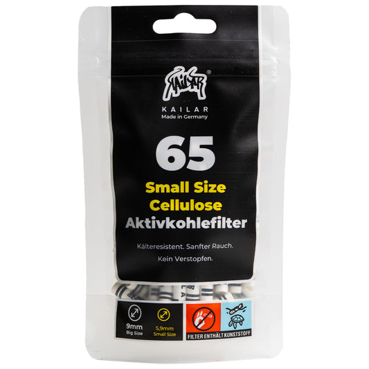 65 Cellulose Slim filtre à charbon actif