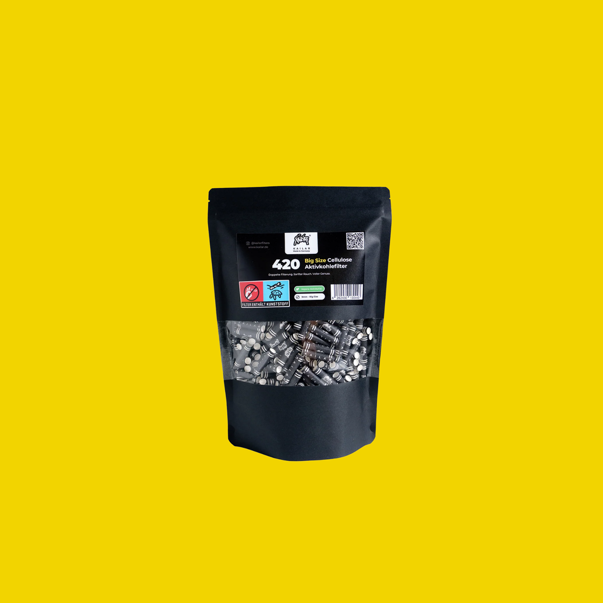 420 BIG SIZE (9mm) Cellulose Soft Aktivkohlefilter